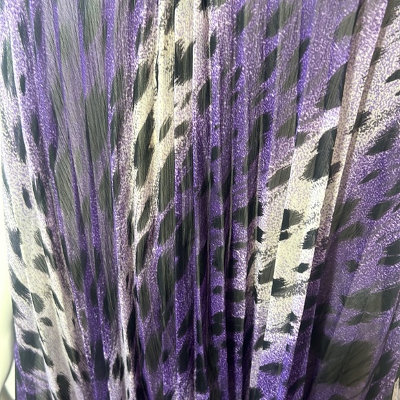 FLAMINGO HALTER NECK MINI DRESS CHIFFON PLEATED FLARE BACK NECK TIE SIZE SMALL - Picture 11 of 11